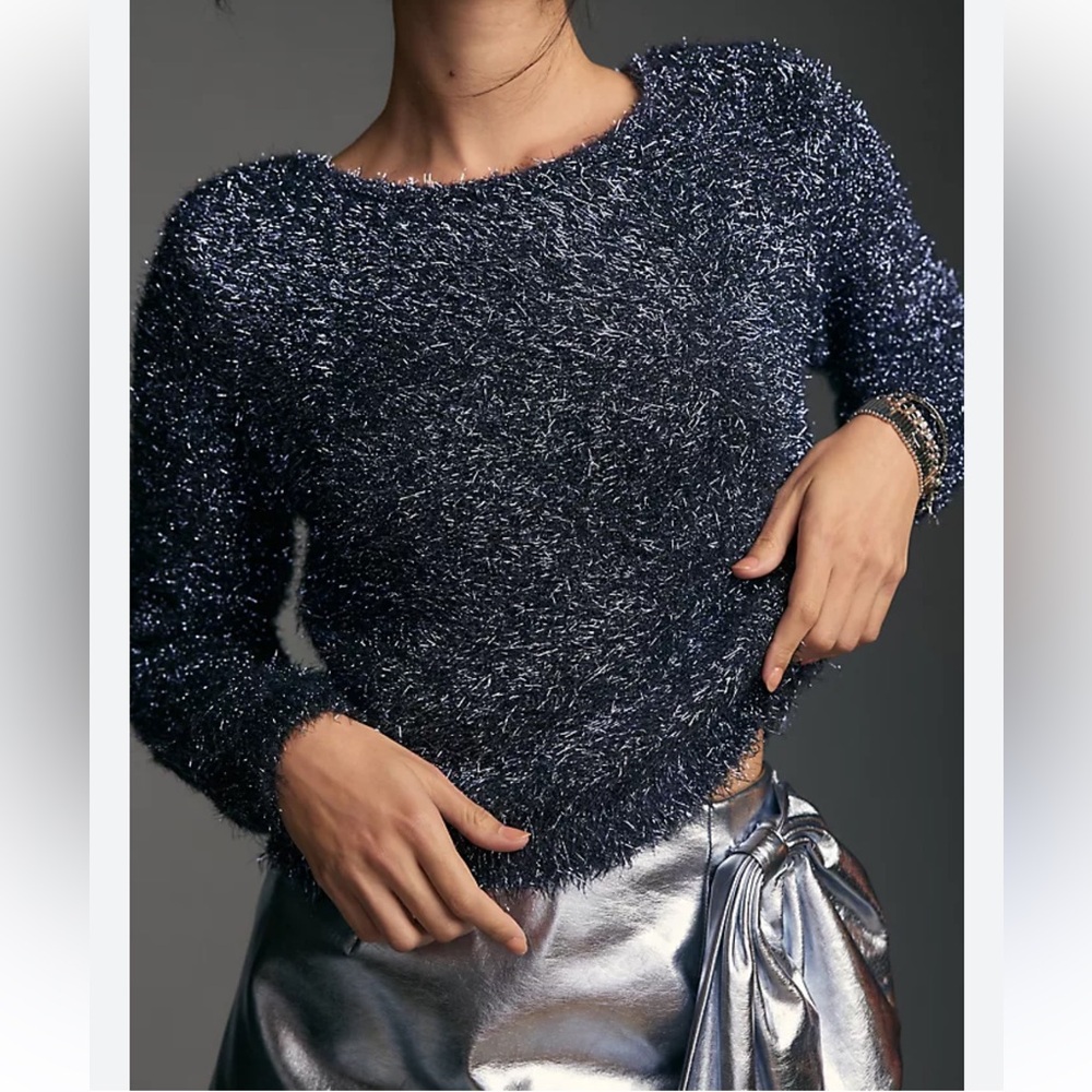 Anthropologie sweater eyelash Pullover Sweater women size XXS